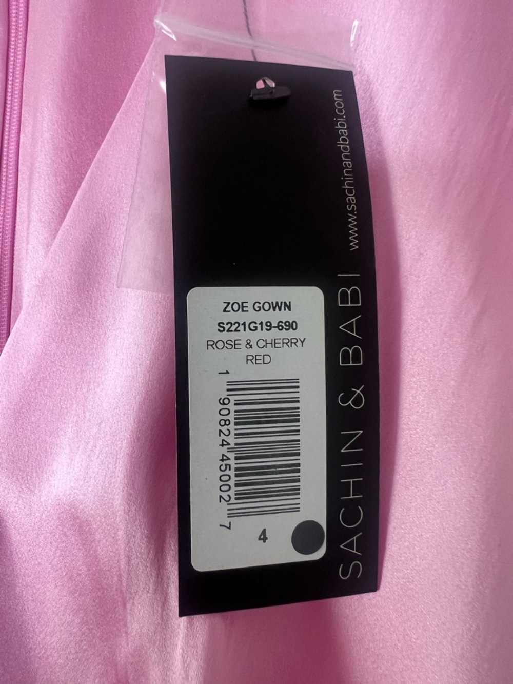 Sachin & Babi Zoe Gown Rose/Cherry Red Size 4 NWT - Picture 4 of 12